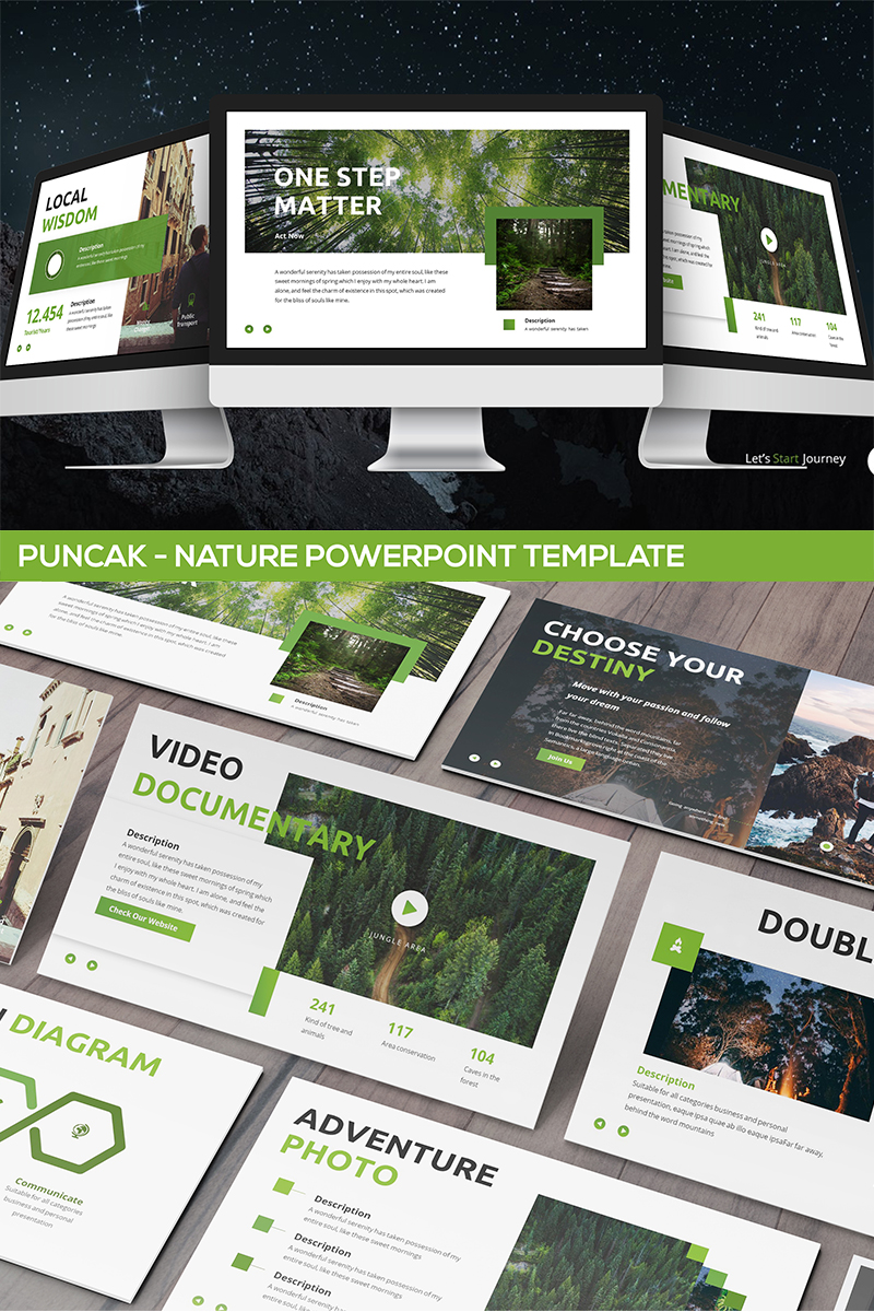 Puncak - Nature PowerPoint template