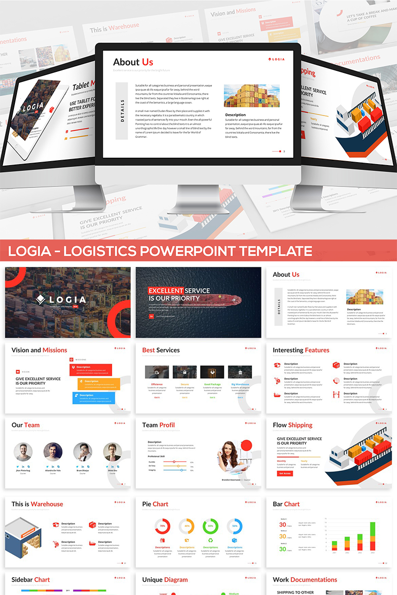 Logia - Logistics PowerPoint template