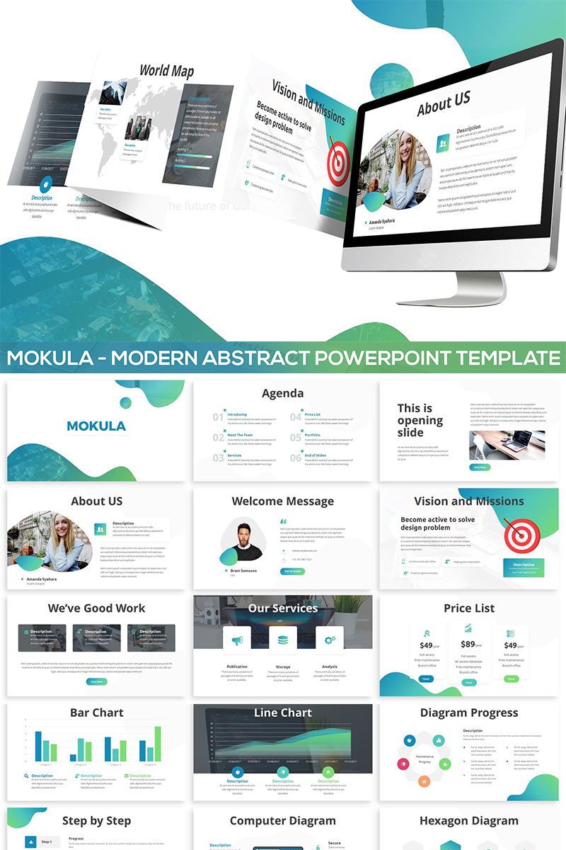 Mokula - Modern Abstract PowerPoint template