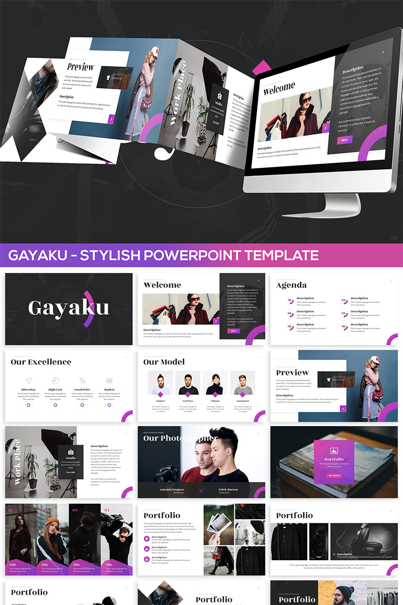 Gayaku - Stylish PowerPoint template