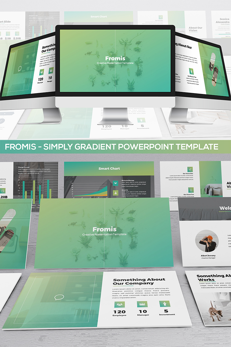 Fromis - Simply Gradient PowerPoint template