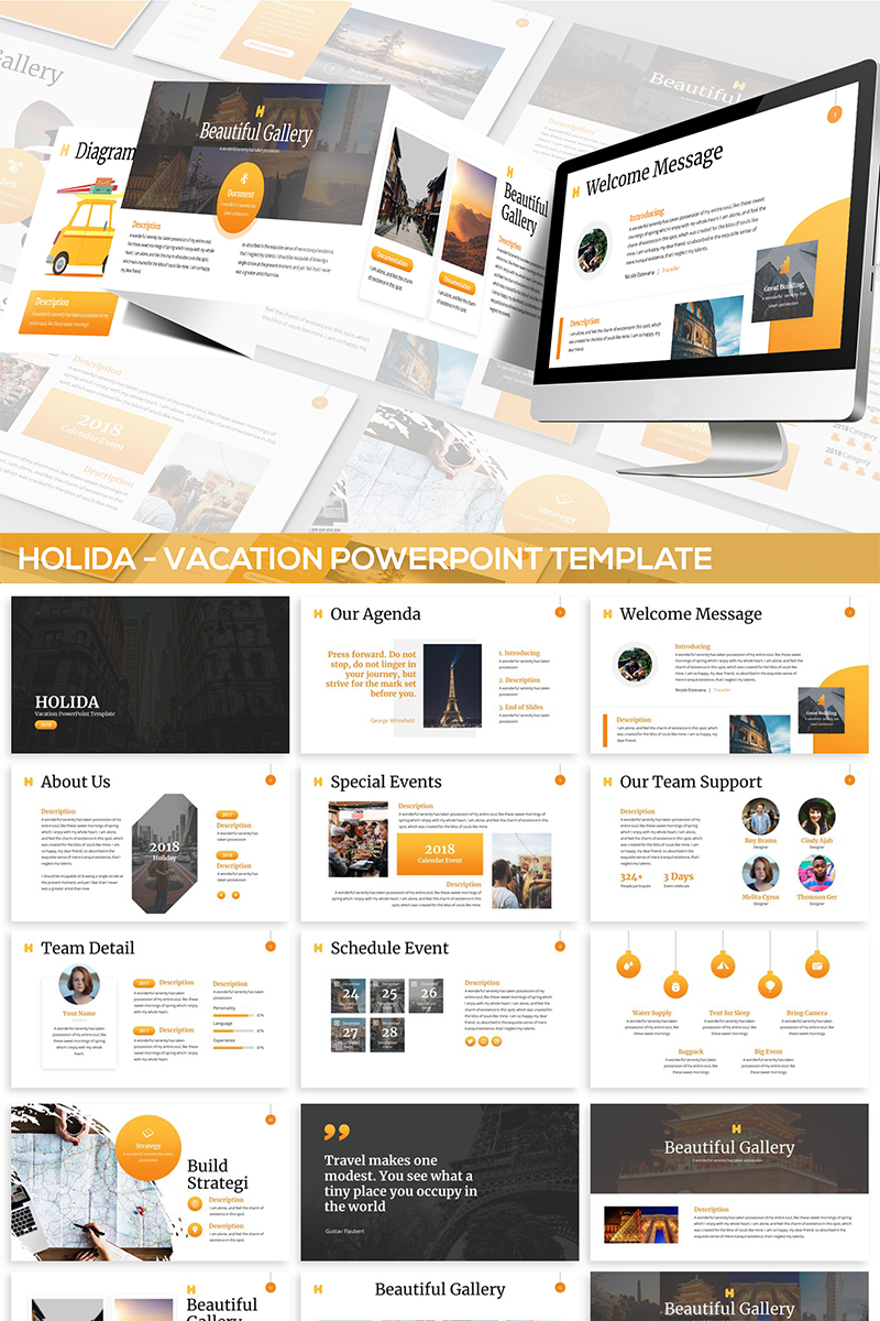 Holida - Vacation PowerPoint template