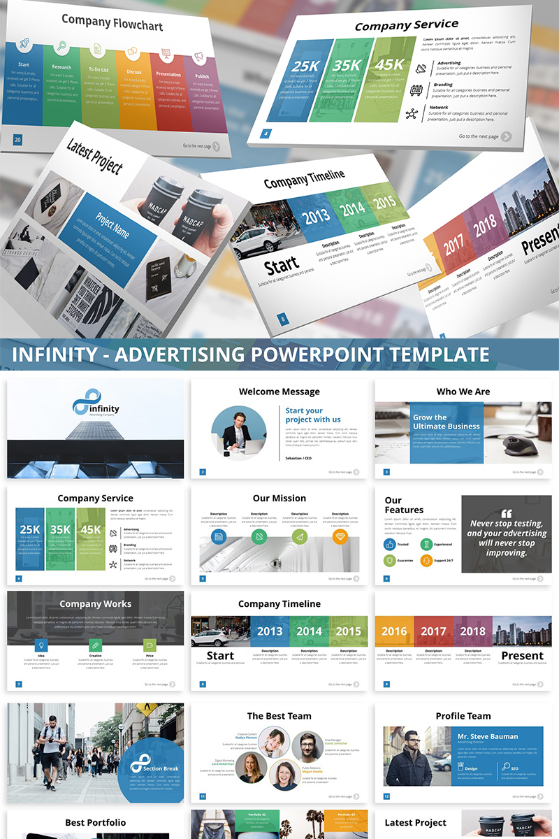 Infinity - Advertising PowerPoint template