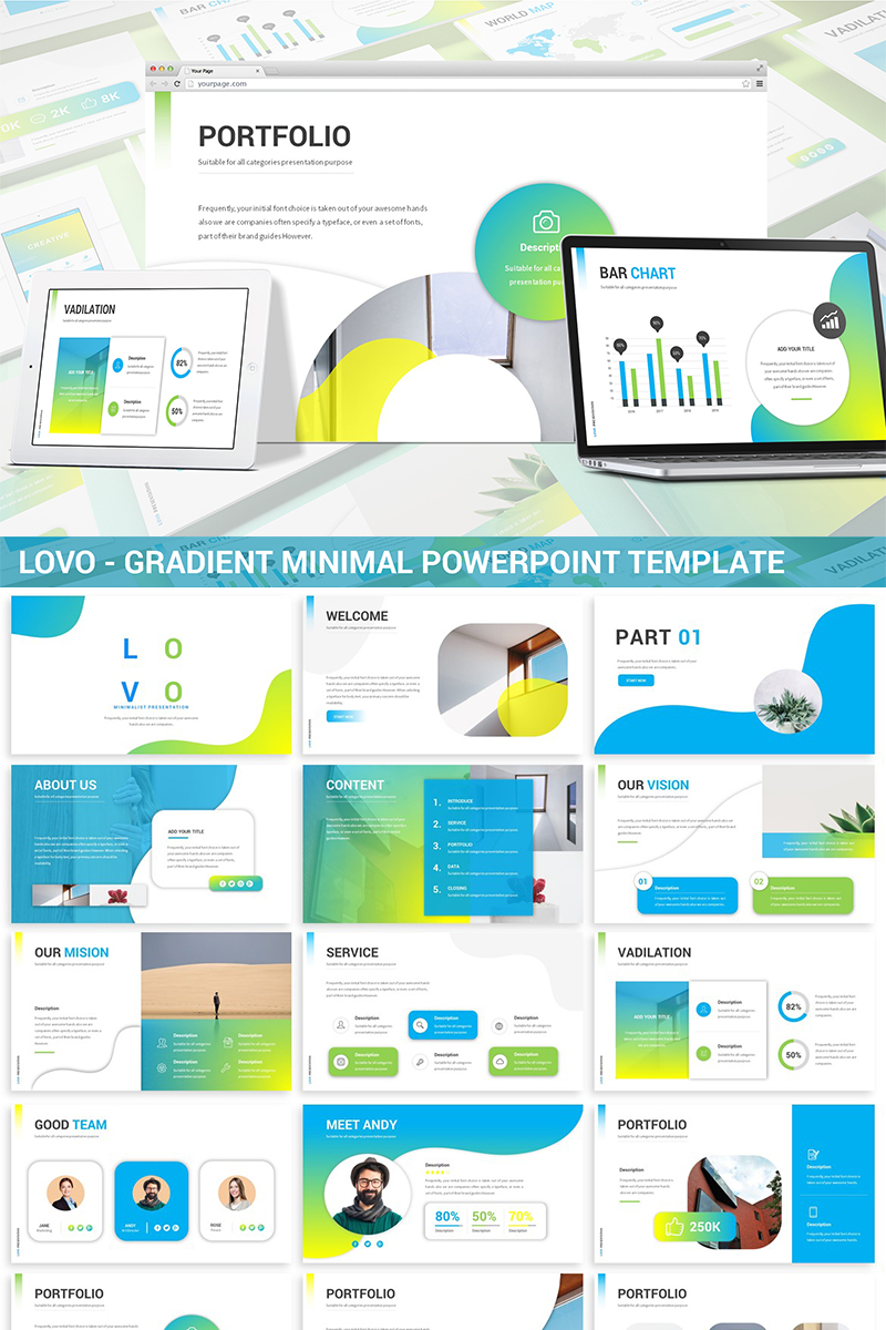 Lovo - Minimal Gradient PowerPoint template