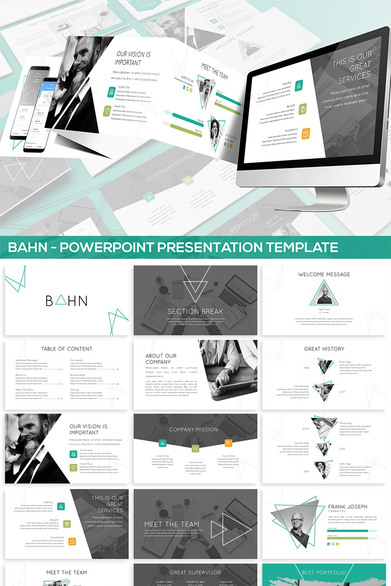 Bahn - Triangle PowerPoint template