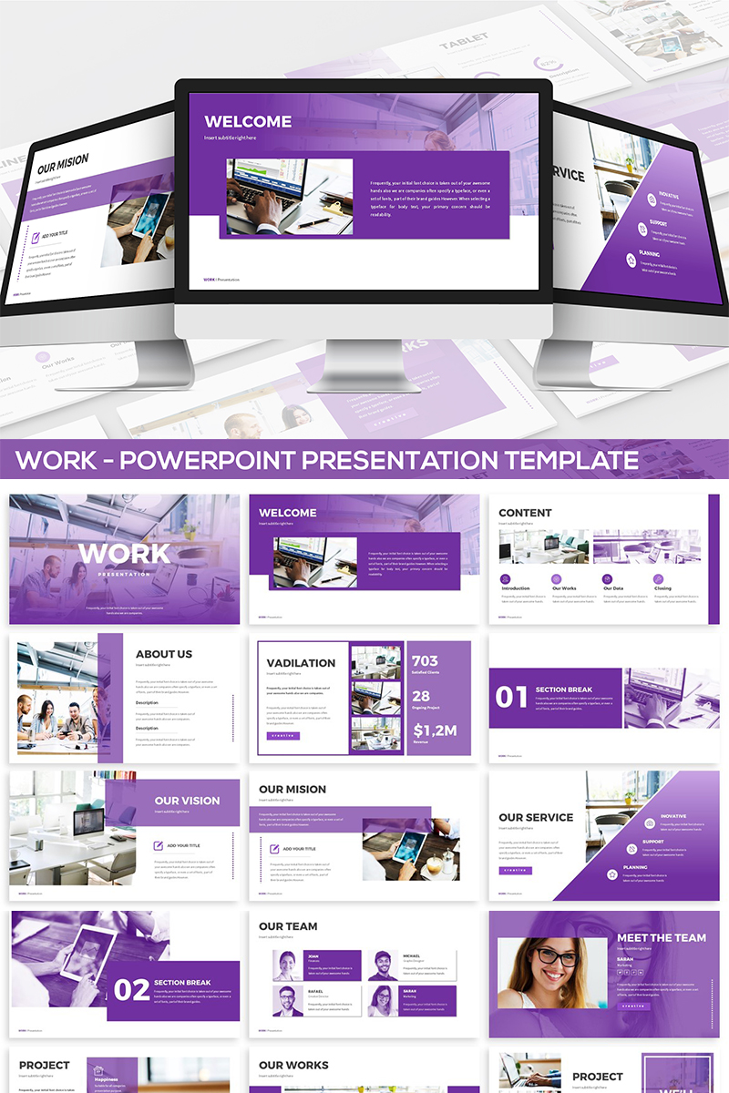 Work - Powerpoint PowerPoint template