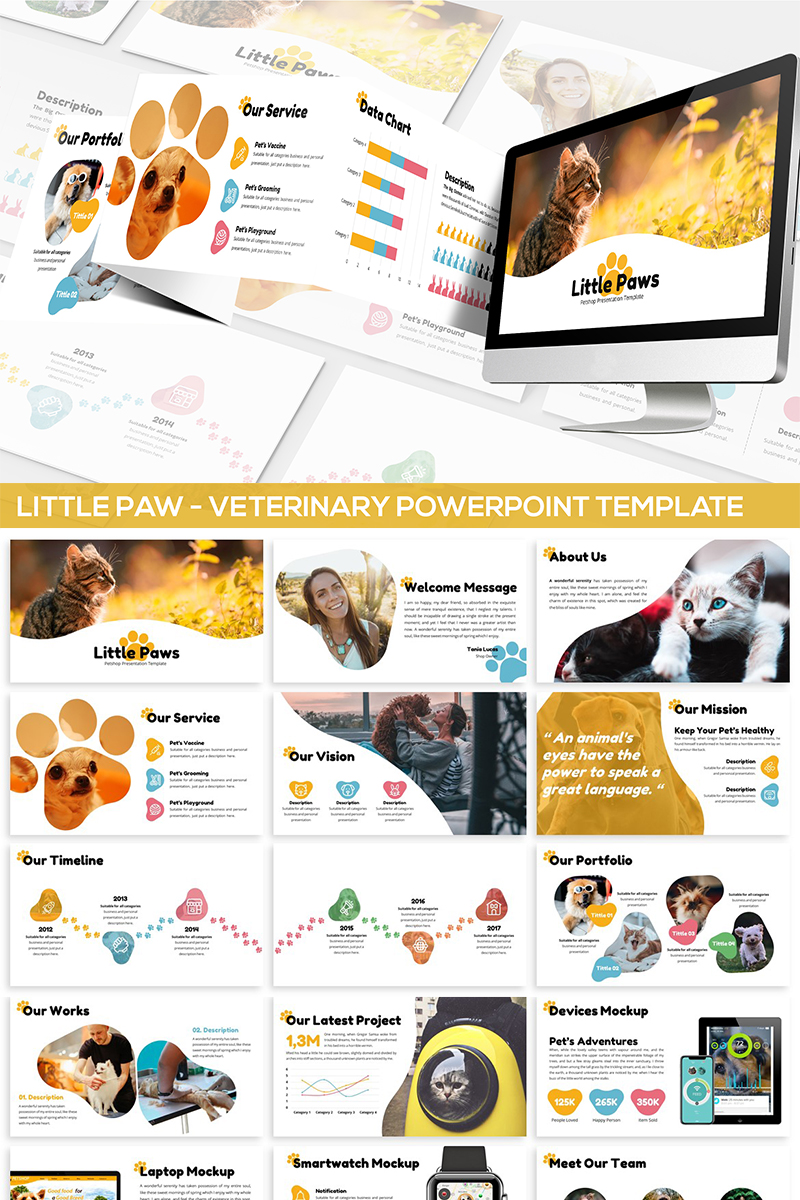 Little Paw - Veterinary PowerPoint template