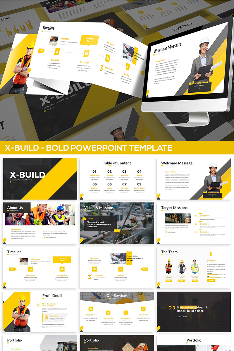 X-Build - Bold PowerPoint template