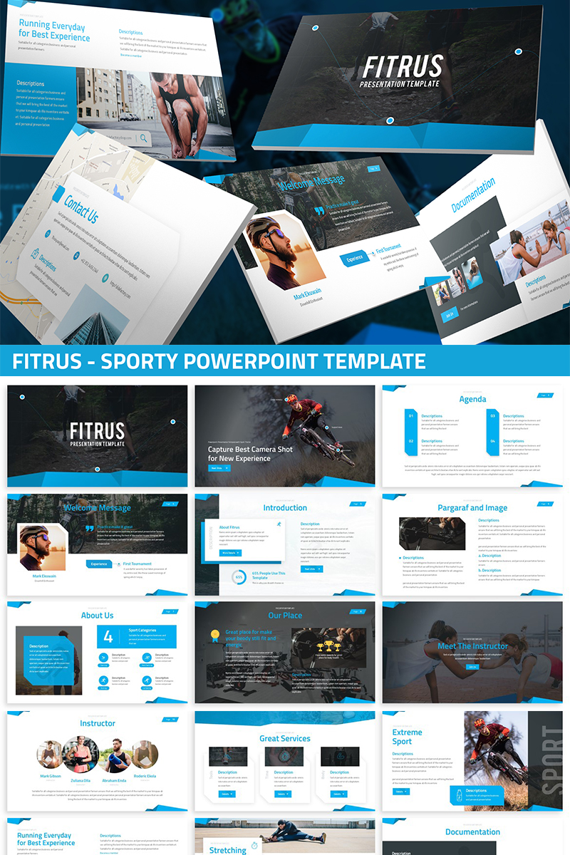 Fitrus - Sporty PowerPoint template