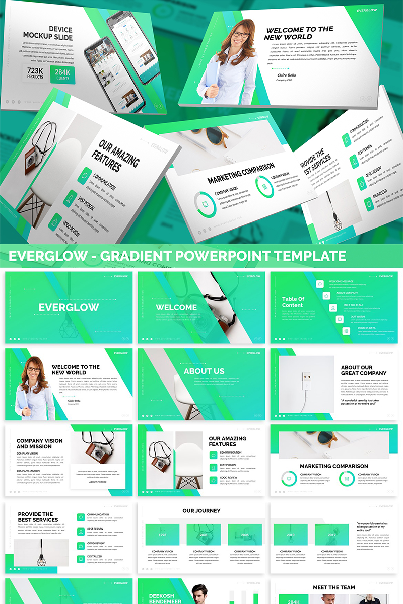 Everglow - Gradient PowerPoint template