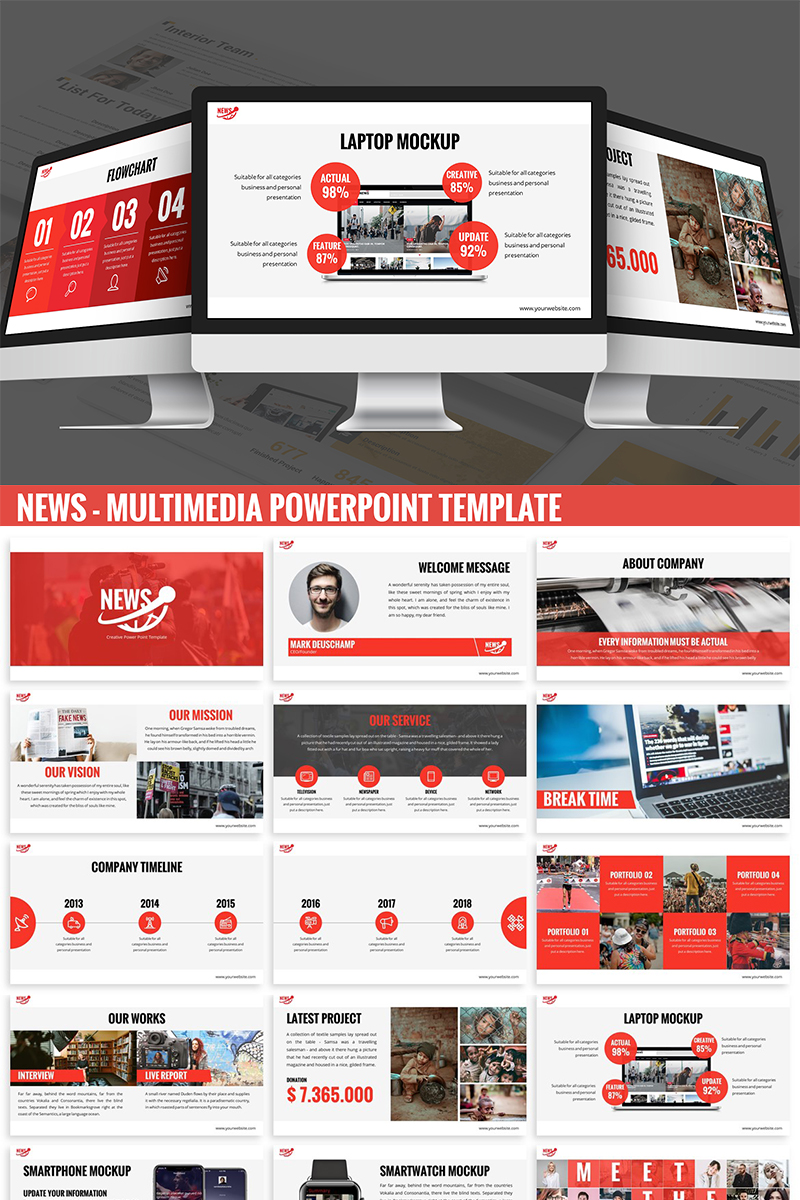 News - Multimedia PowerPoint template