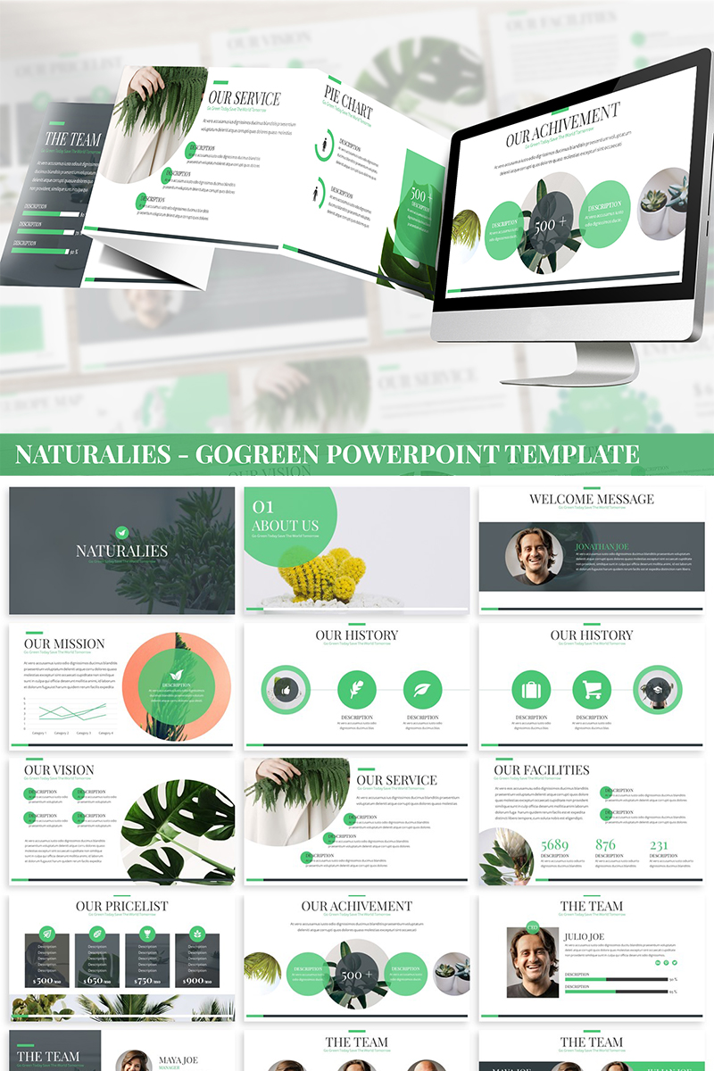 Naturalies - GoGreen PowerPoint template