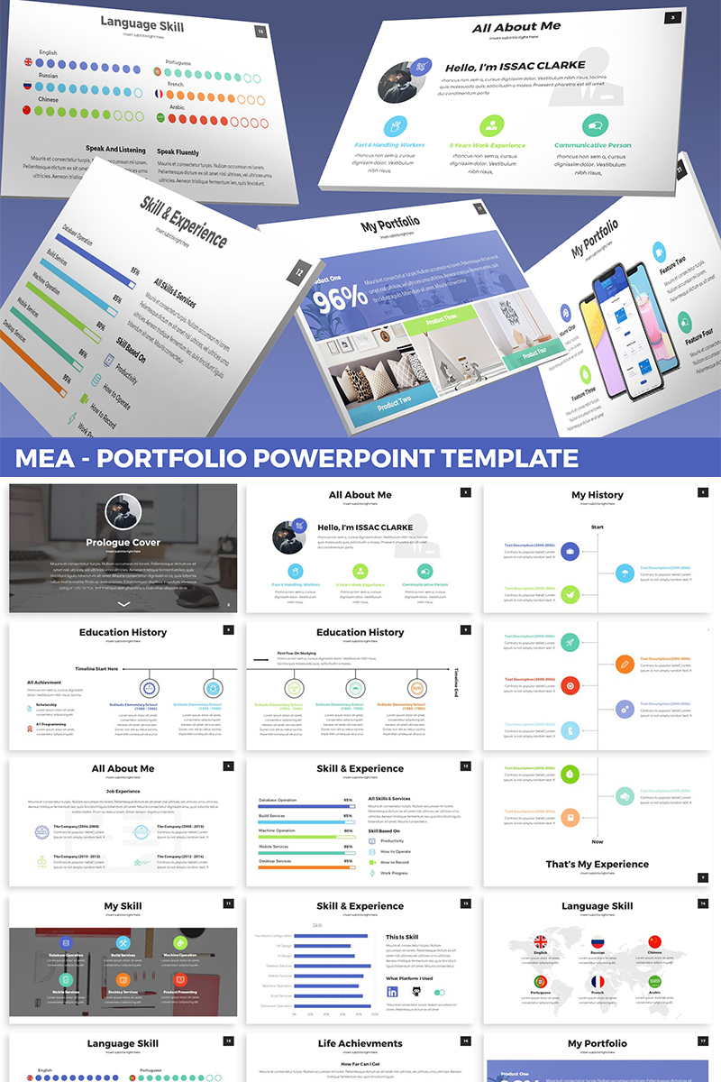 Mea - Portfolio PowerPoint template