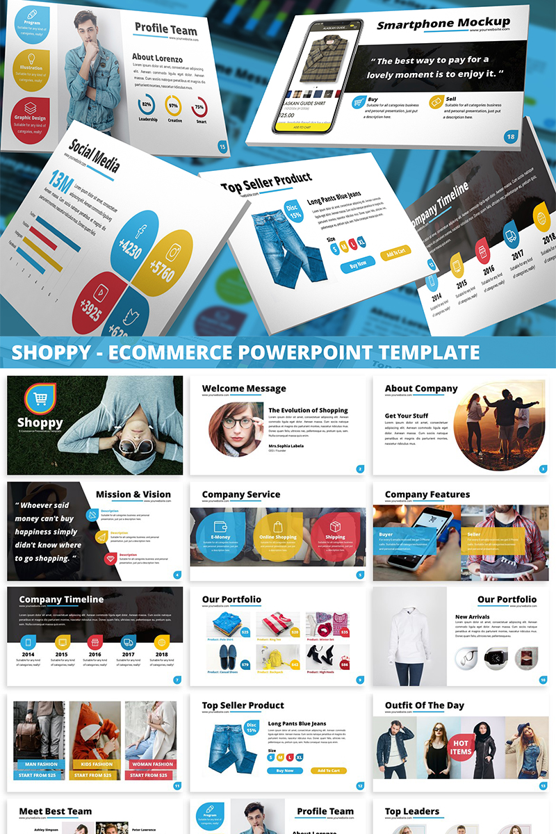 Shoppy - Ecommerce PowerPoint template
