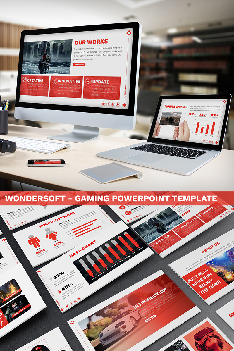 Wondersoft - Gaming PowerPoint template