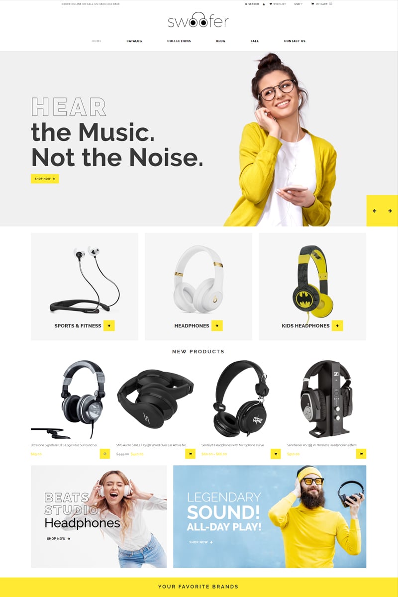 Swoofer - Audio Store Multipage Creative Shopify Theme