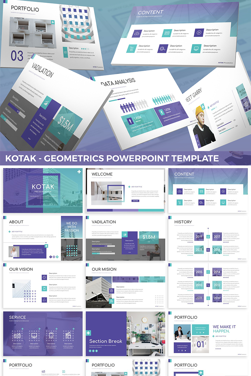 Kotak - Geometrics PowerPoint template