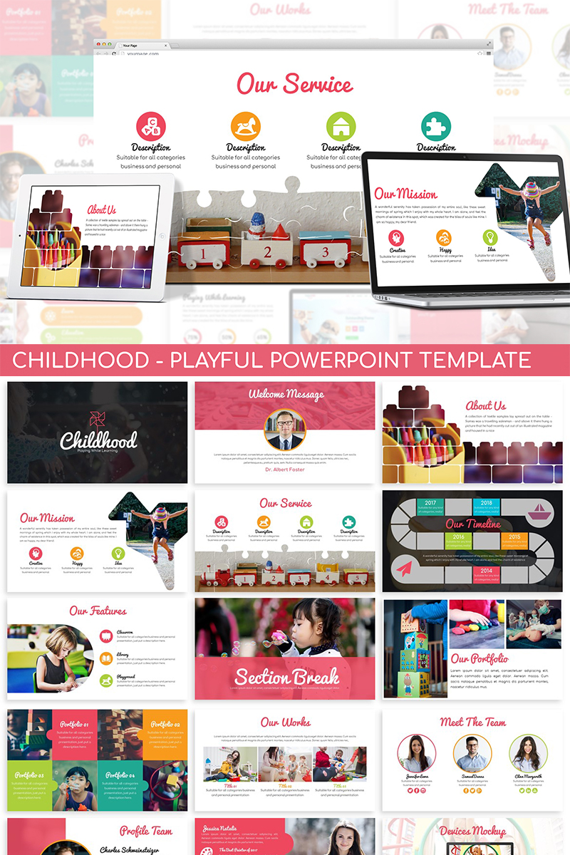 Childhood - Playful PowerPoint template