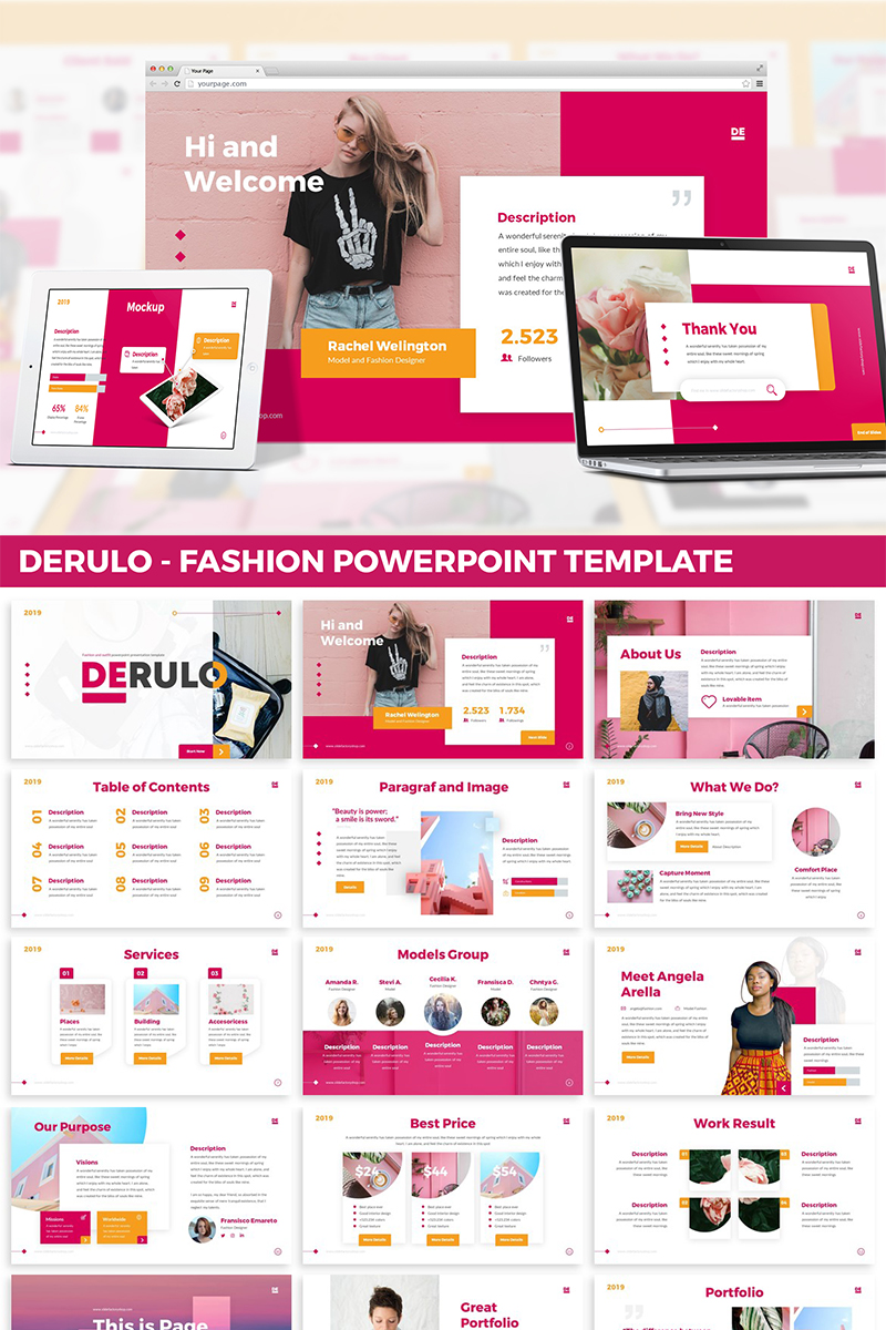 Derulo - Fashion PowerPoint template