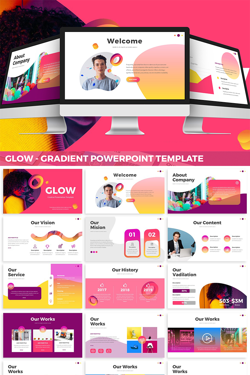 Glow - Gradient PowerPoint template