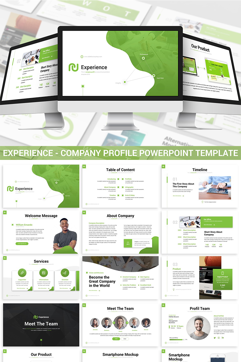 Experience - Company Profile PowerPoint template