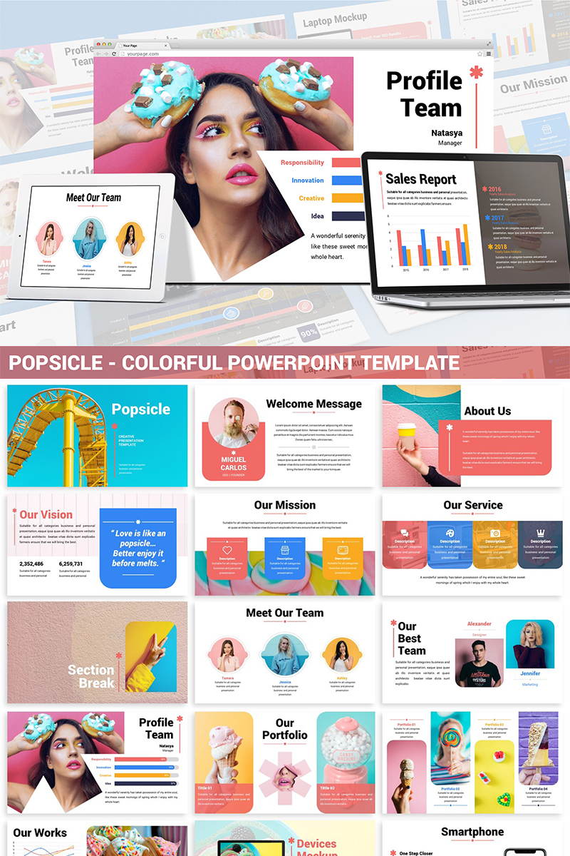 Popsicle - Colorful PowerPoint template