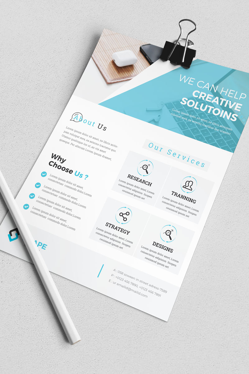 Shape Band - Flyer - Corporate Identity Template