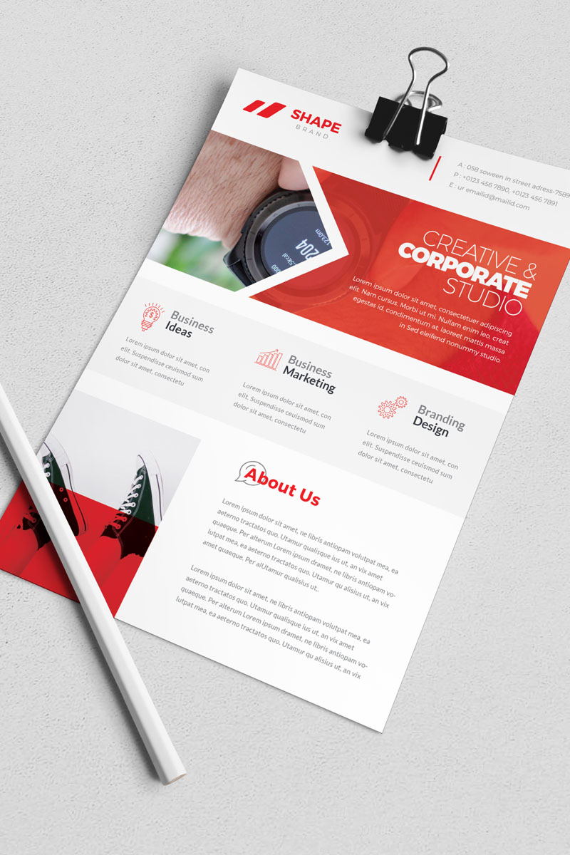 Shape Band -  Flyer - Corporate Identity Template