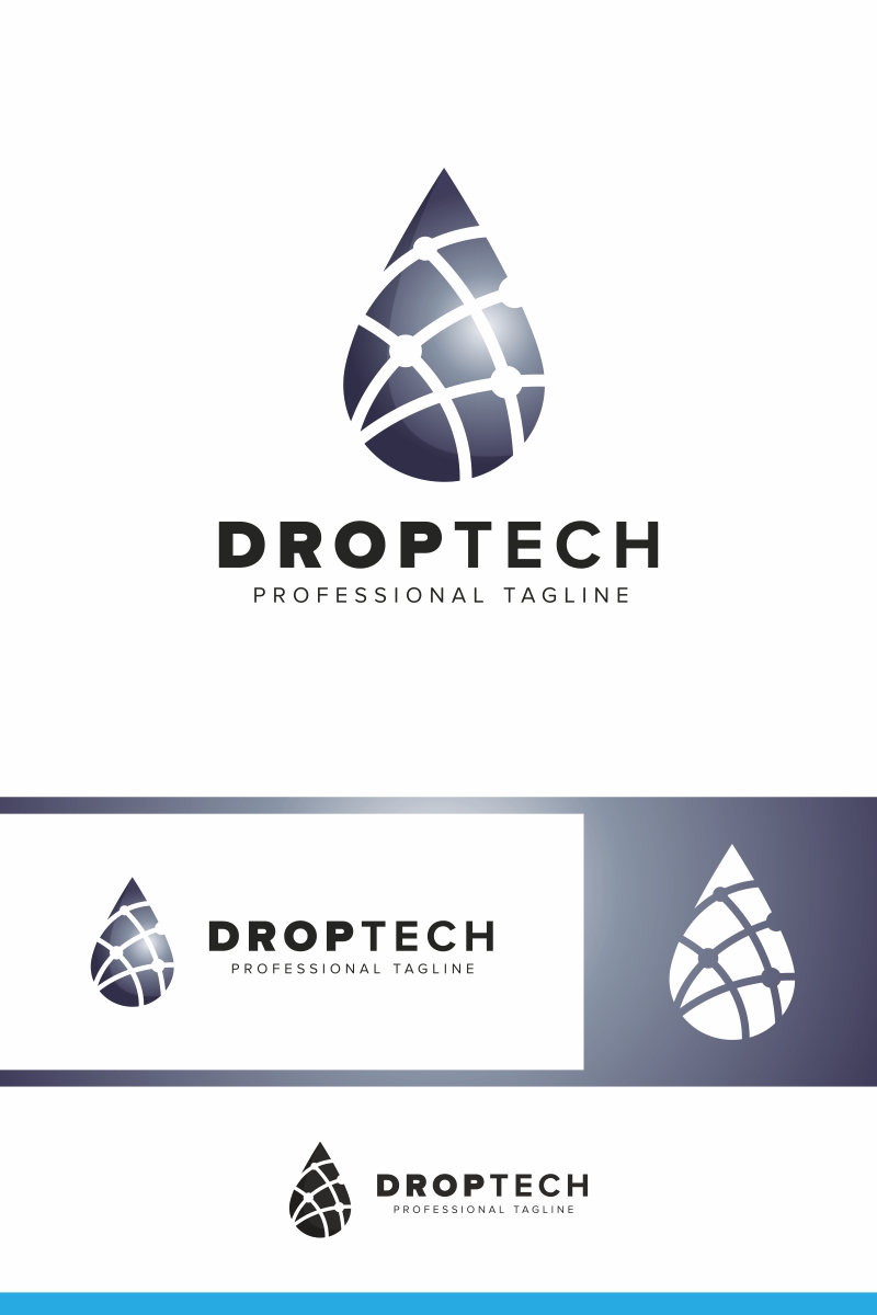 Drop Tech Logo Template