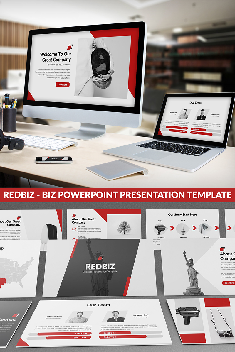 Redbiz - Biz PowerPoint template