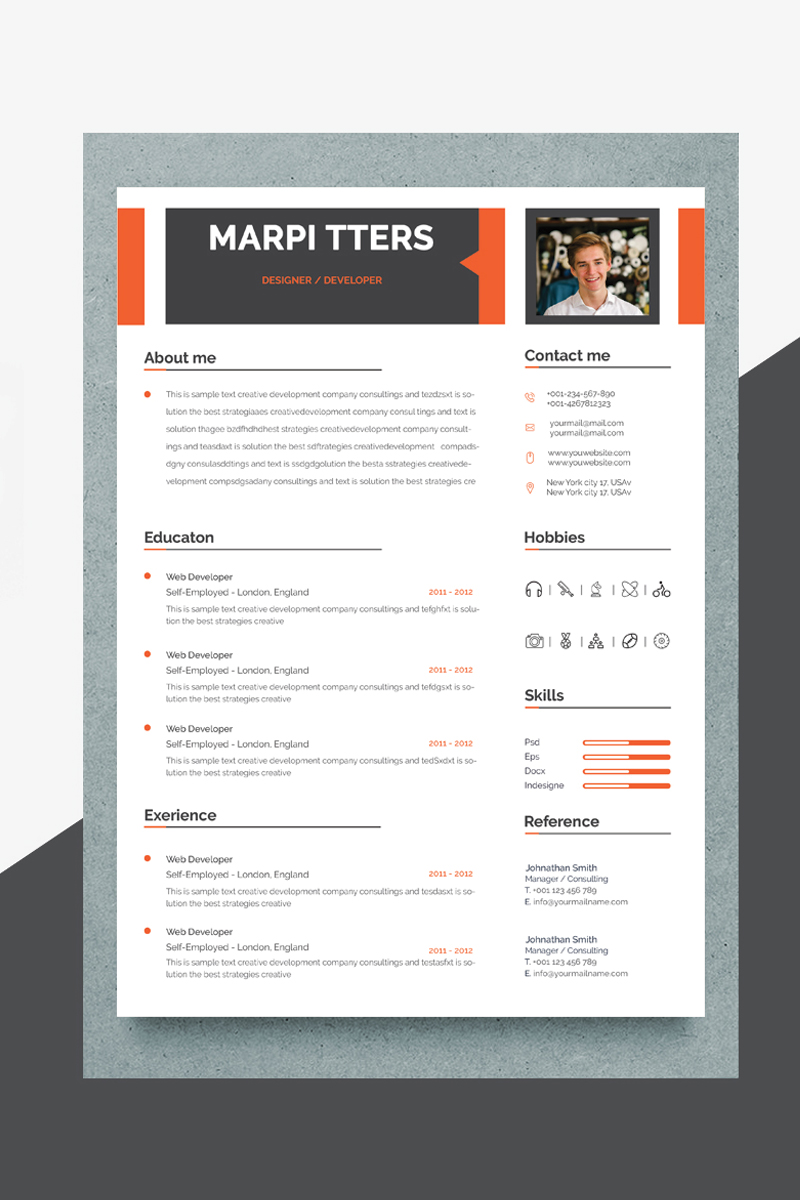 Creative Cover Letter and Resume Template