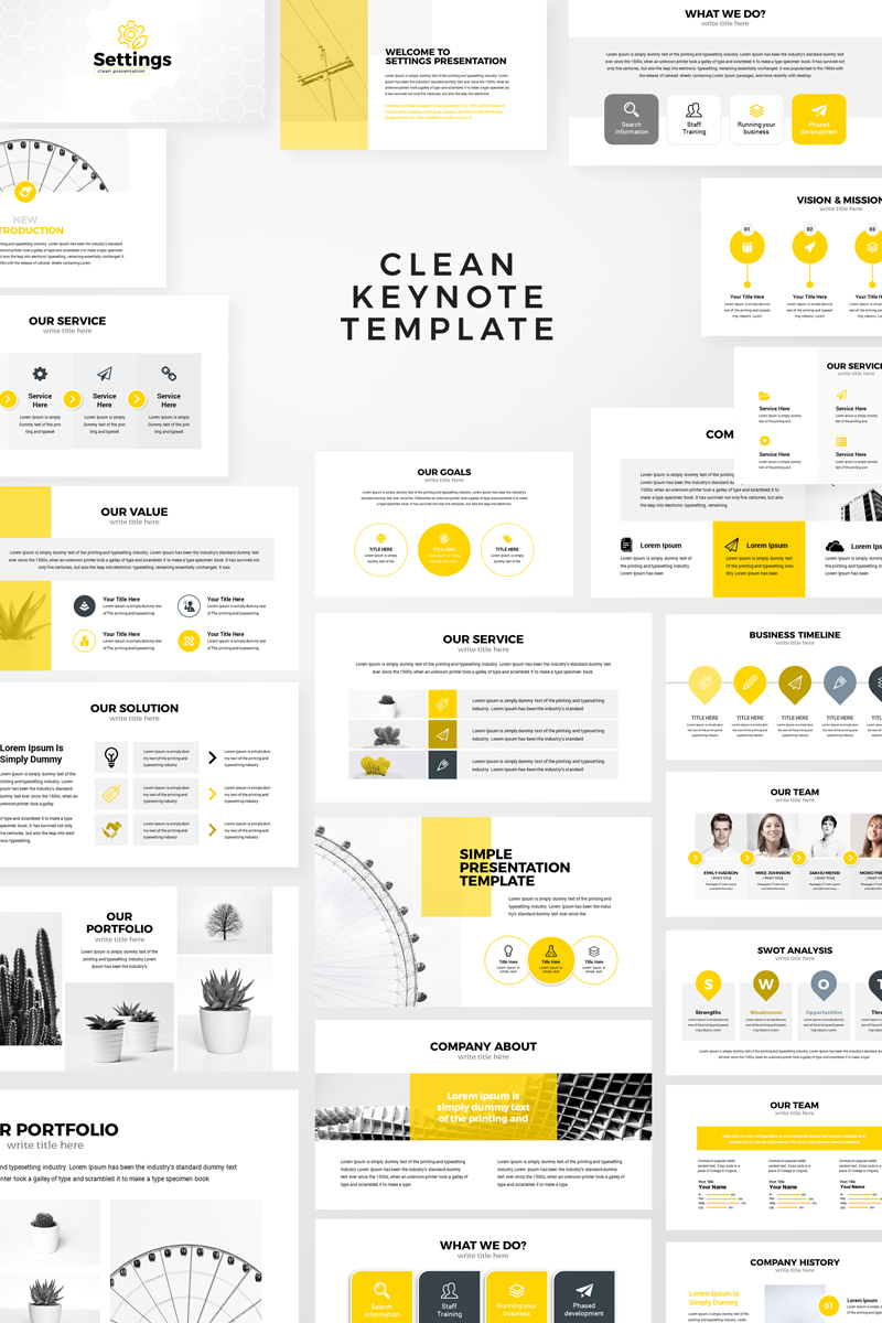 Settings Modern Clean Business - Keynote template