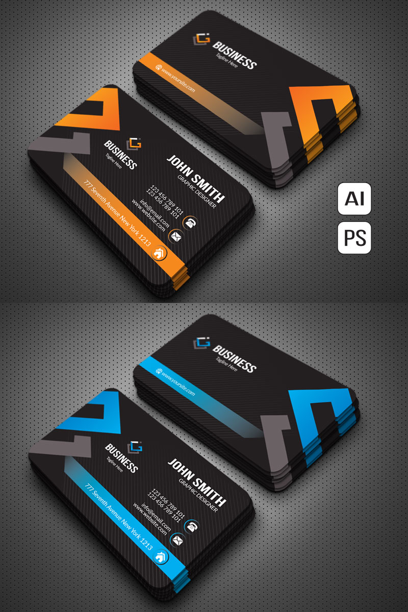 Clean Professional Business Card - Corporate Identity Template