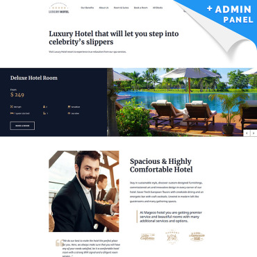 Hotels Hostel Landing Page Templates 82558
