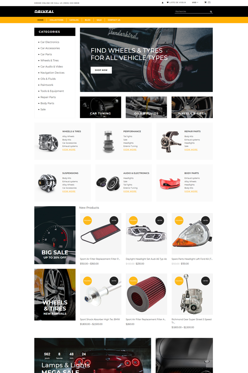 Driveal - Auto Parts Shop Clean Shopify Theme