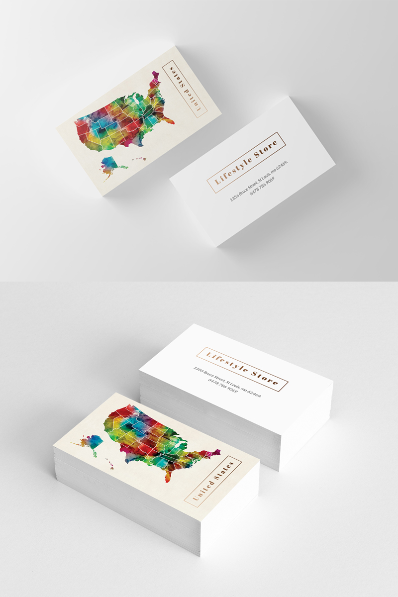 Watercolor Art Business Card - Corporate Identity Template