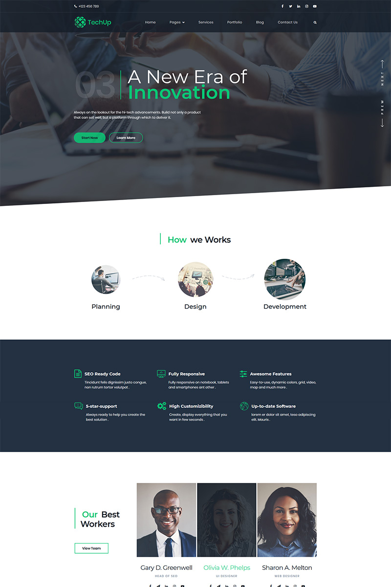 Techup - IoT and AI Tech Startup WordPress Theme