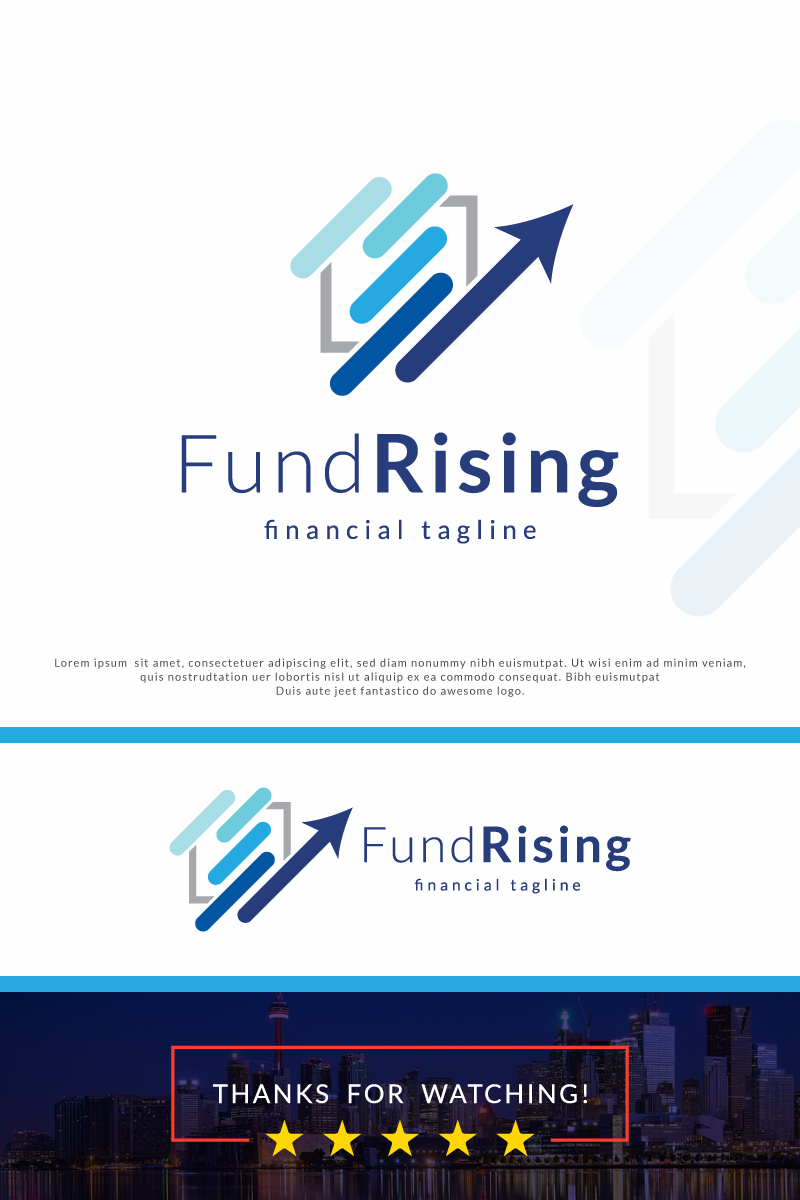 Graph Market Fund Rising Financial Logo