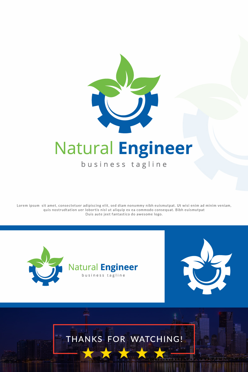 Natural Gear Engineering Logo Design