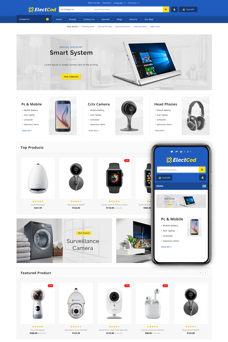 Electcod - Multipurpose Store OpenCart Template