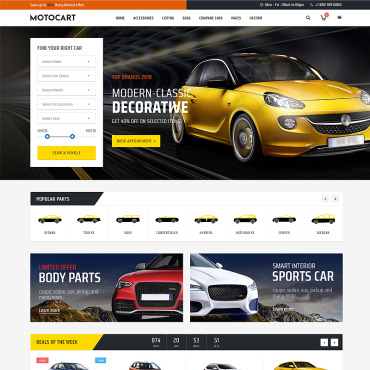 Auto Dealer Responsive Website Templates 83054