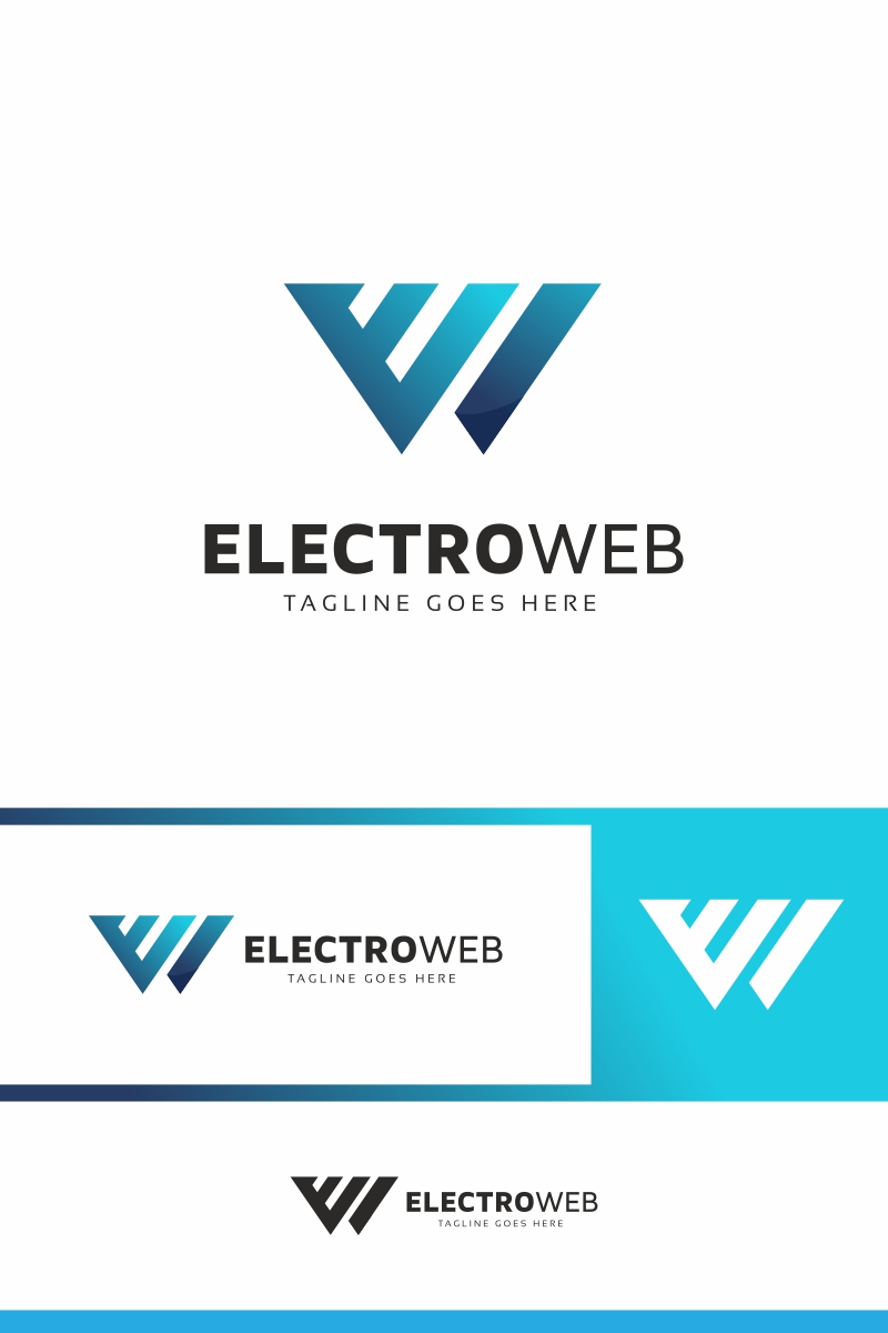 Electro Web E Letter Logo Template