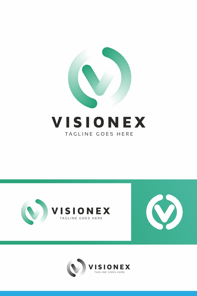 Visionex V Letter Logo Template