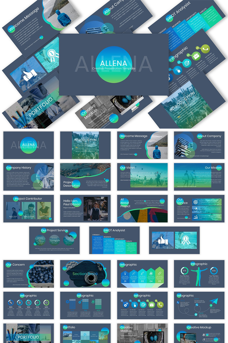 Allena PowerPoint template