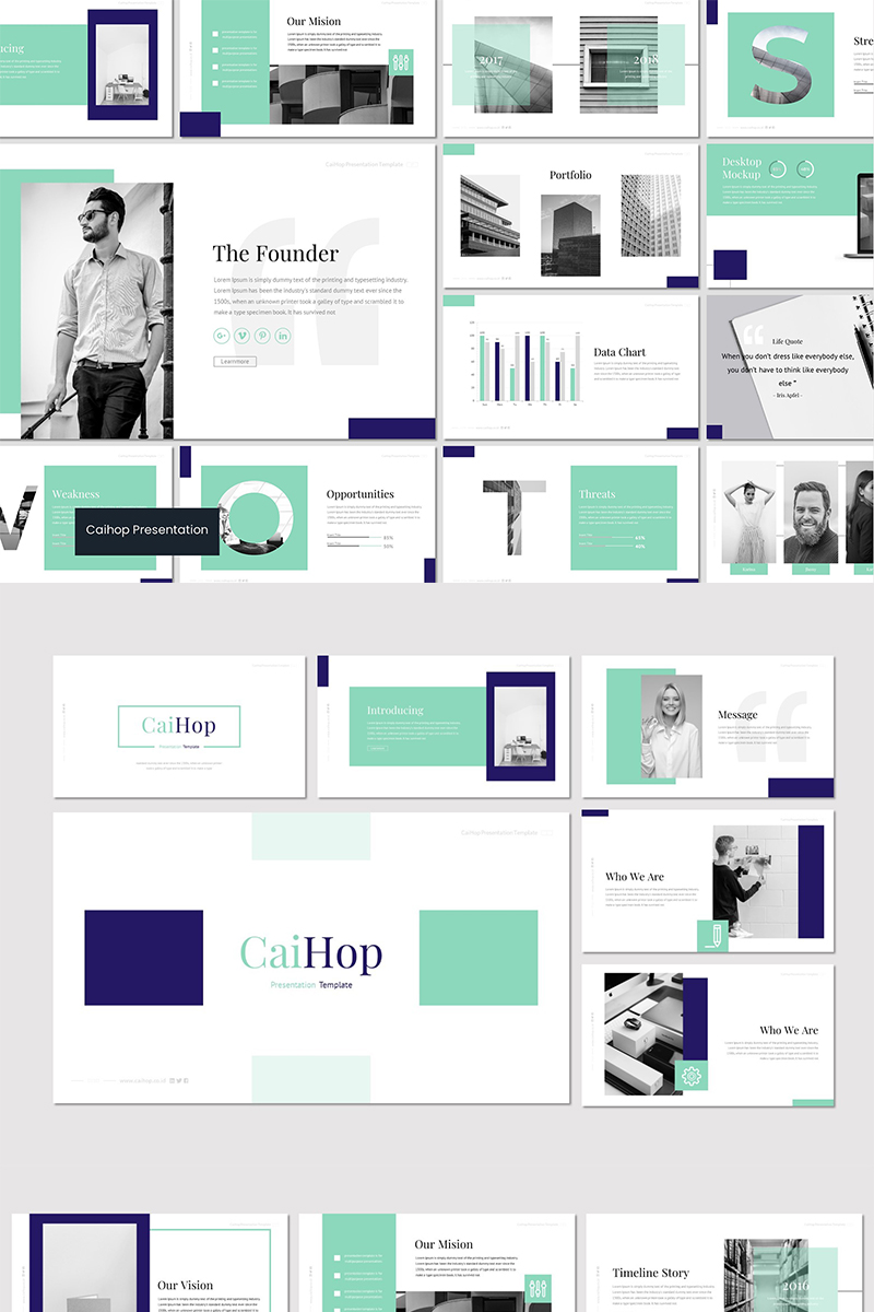 Caihop PowerPoint template