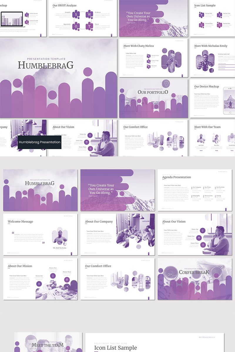 Humblebrag PowerPoint template