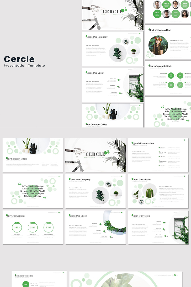 Cercle PowerPoint template