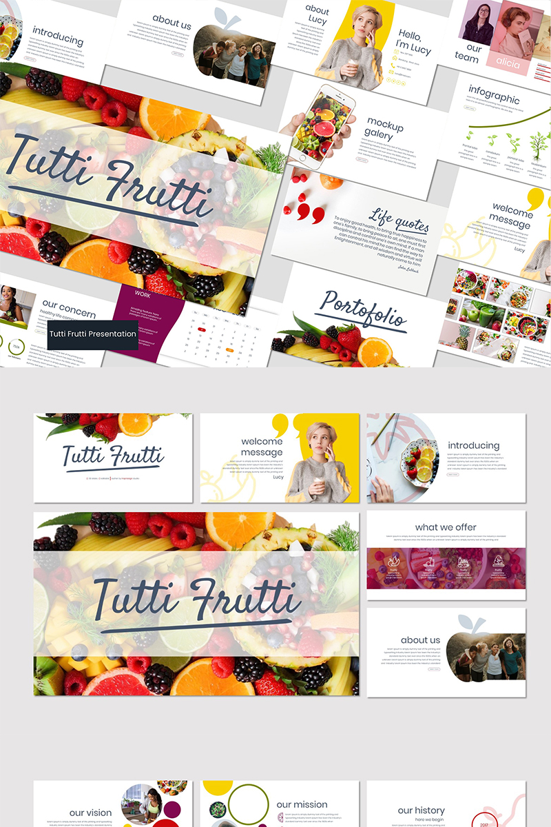 Tutti Frutti PowerPoint template