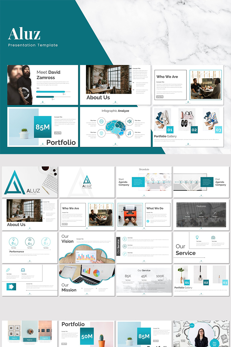 Aluz PowerPoint template