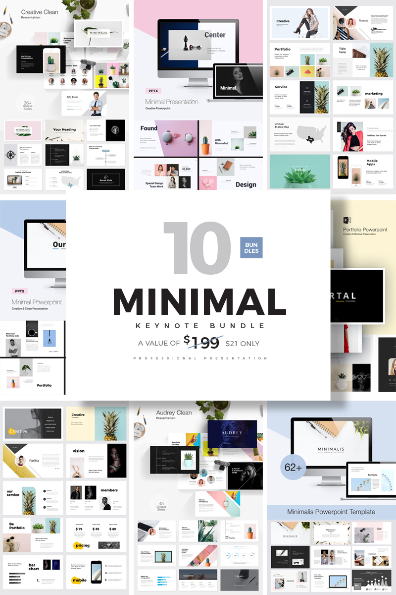 10 Minimal Pack - Keynote template